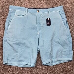 johnnie-O Light Blue Flat Front Chino Shorts